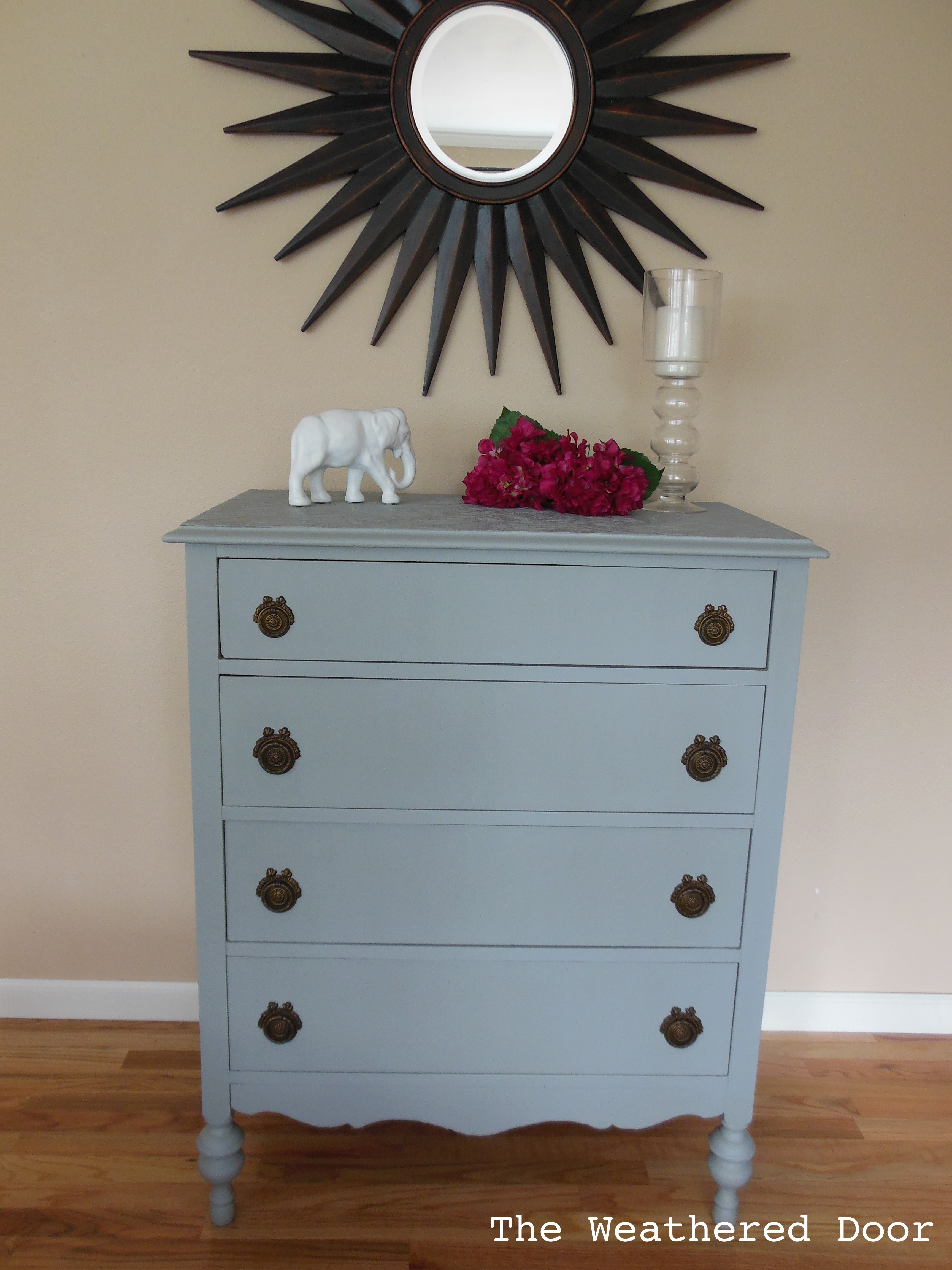 How to Wallpaper a Dresser