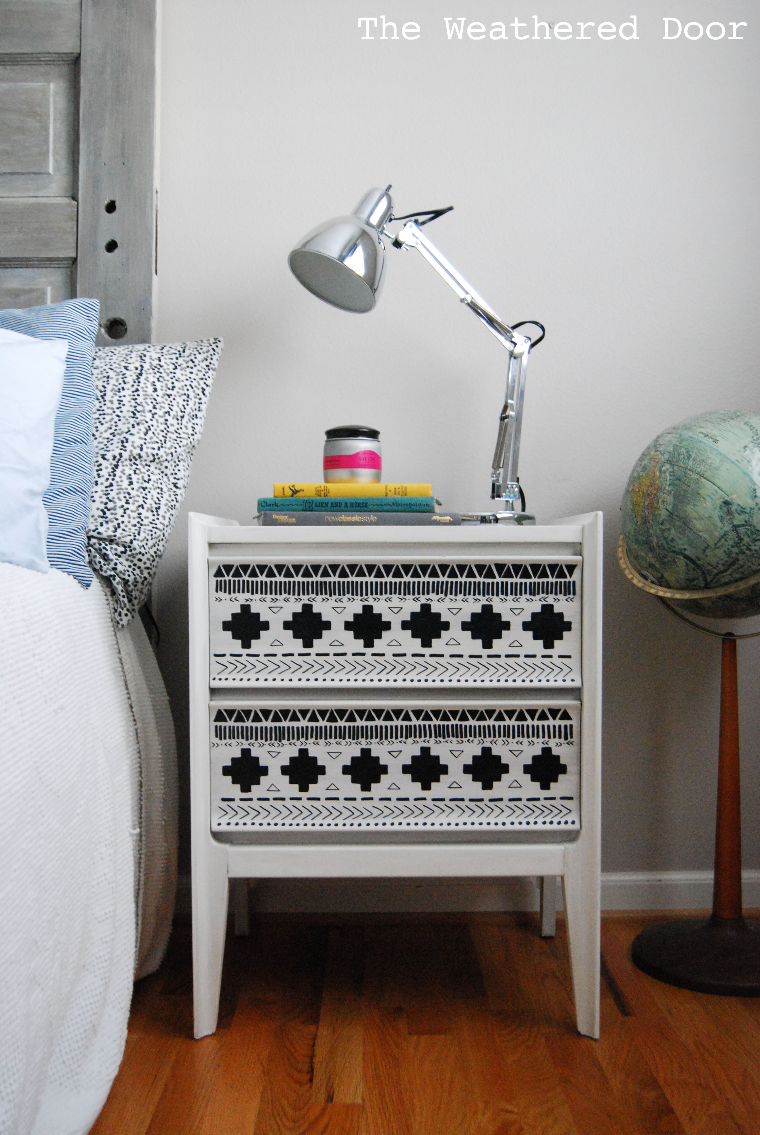 patterned nightstand